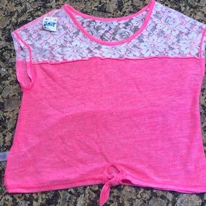 Justice pink girls summer tank top